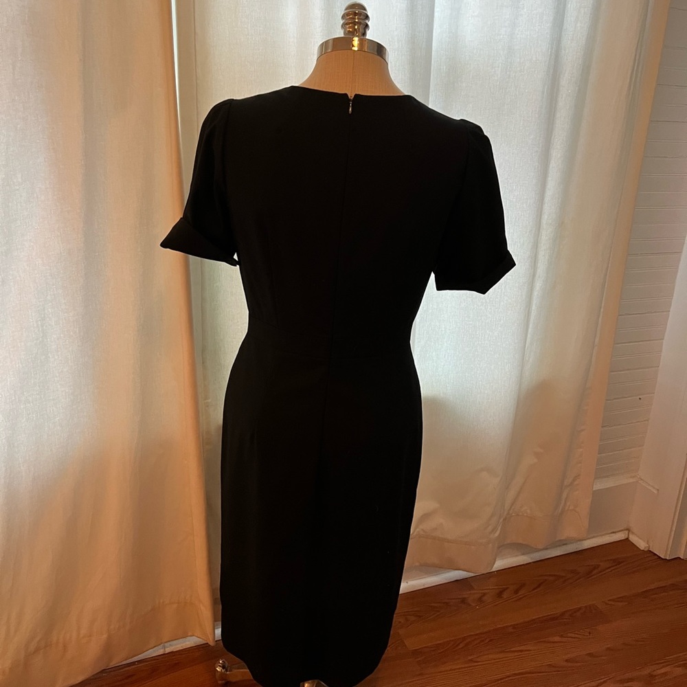 J Crew v-neck black sheath dress